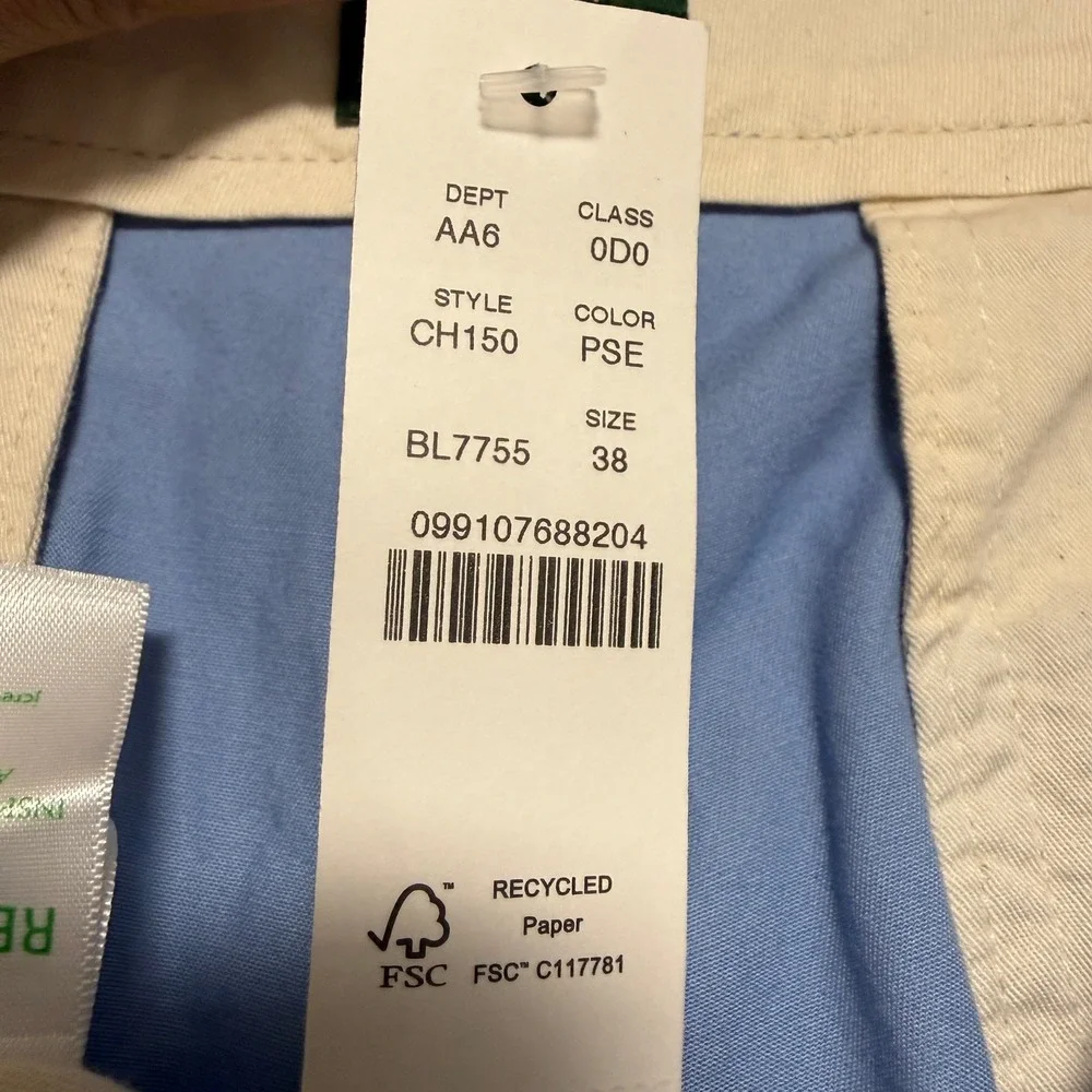 J. Crew Chino Shorts Mens 38 Light Blue Cotton Preppy Classic Nautical Summer